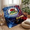 Blackburn Rovers Football Custom Name Text Flannel Blanket Soccer Logo Personalized Fleece Throw Blanket Special Gift For Sofa Bedroom Home