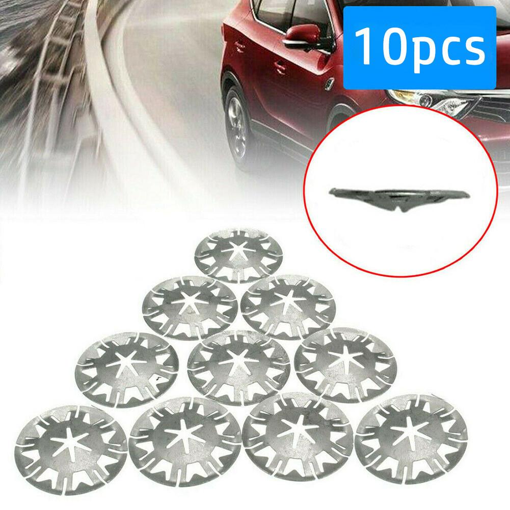 10x For Ford Undertray Exhaust Heat Shield Metal Spring Washer Fixing Clip Nut 30Mm Insulating METAL CLAMP Car Parts Ready Stock