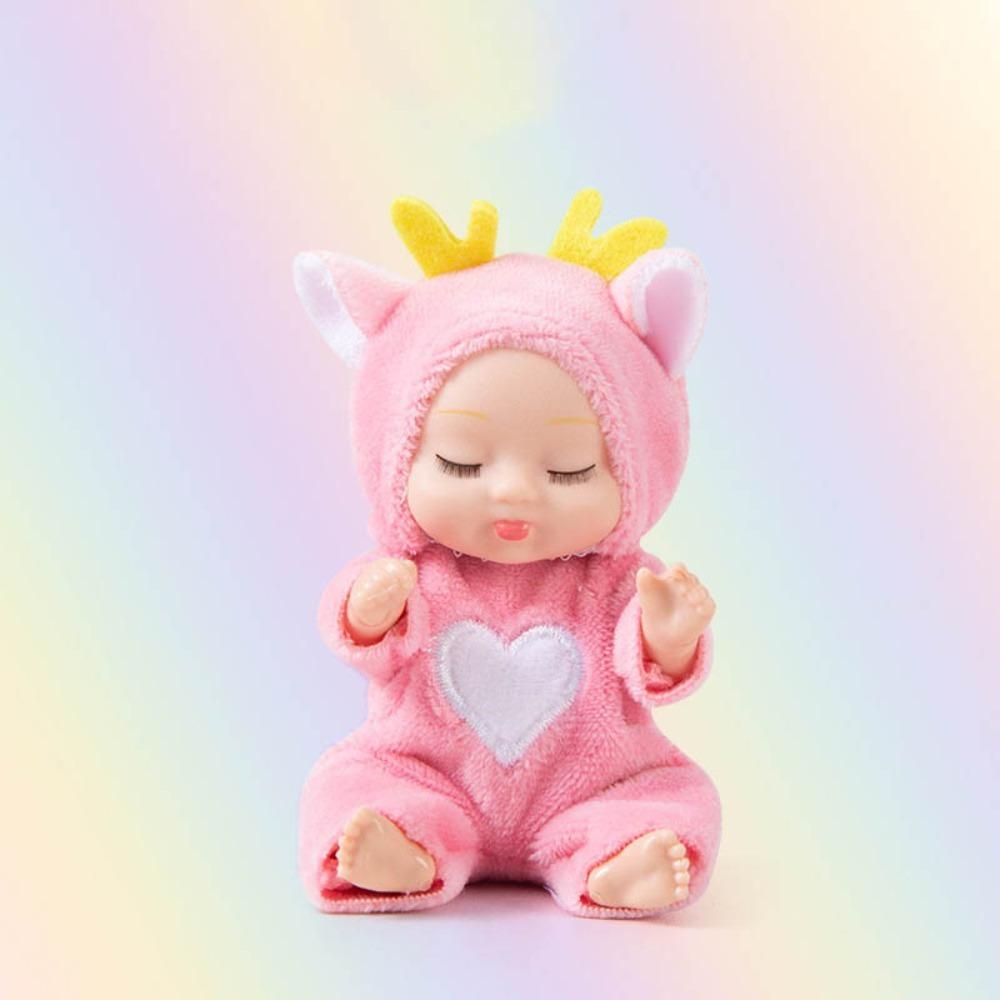 Animal Pattern Clothes Reborn Doll Smile Baby Series Realistic Toys  for Kids Girls