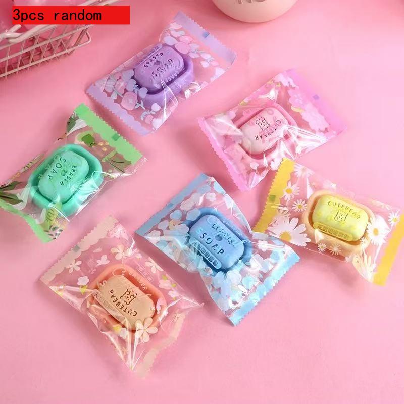 Celebrity Mini Soap Eraser Creative Cute Simulation Shape Soap Box Children Primary School Kawai Stationery Supplies Batch