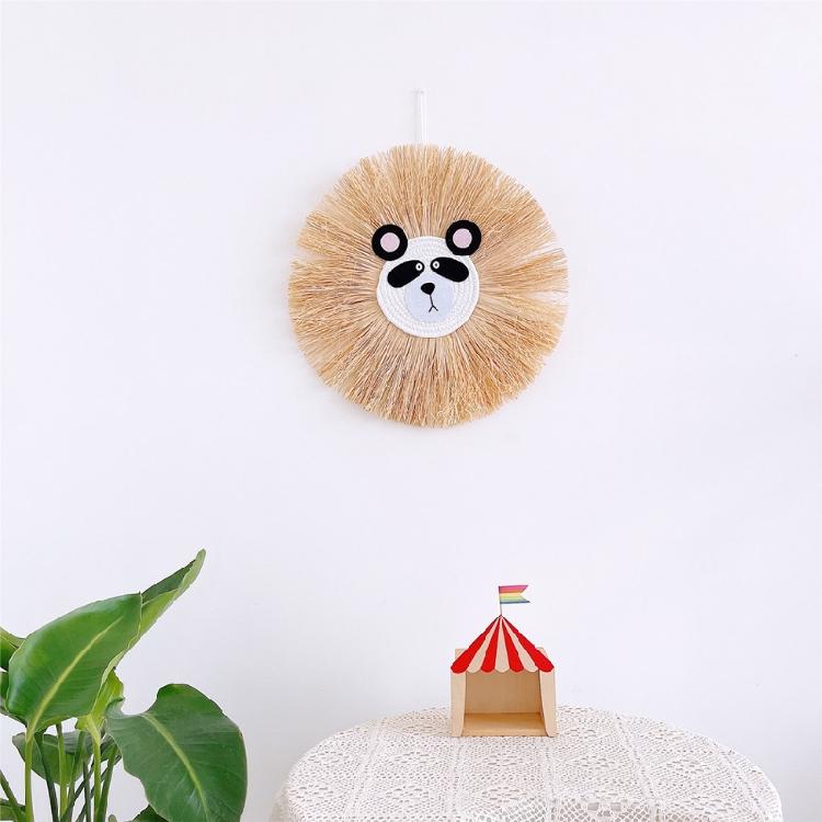 Cartoon Woven Wall Hanging Handmade Raffia Home Children Room Decor Bohemian