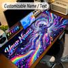 Astronaut Space Theme Personalized Mouse Pad Custom Name Text Non Slip Desk Pad For Laptop Office Desktop