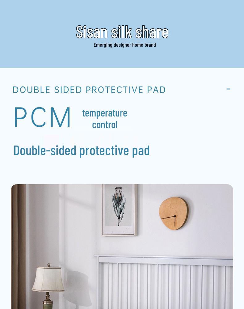 Silk Enjoy PCM Temperature-Controlled Double-Sided Mattress Topper, Machine Washable, 4 Seasons Use, Student Dorm Pad.