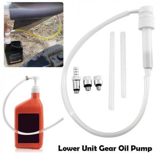 Lower Unit Gear Oil Pump for Standard Quart Bottles w/ 3/8" 10mm 8mm Adapters