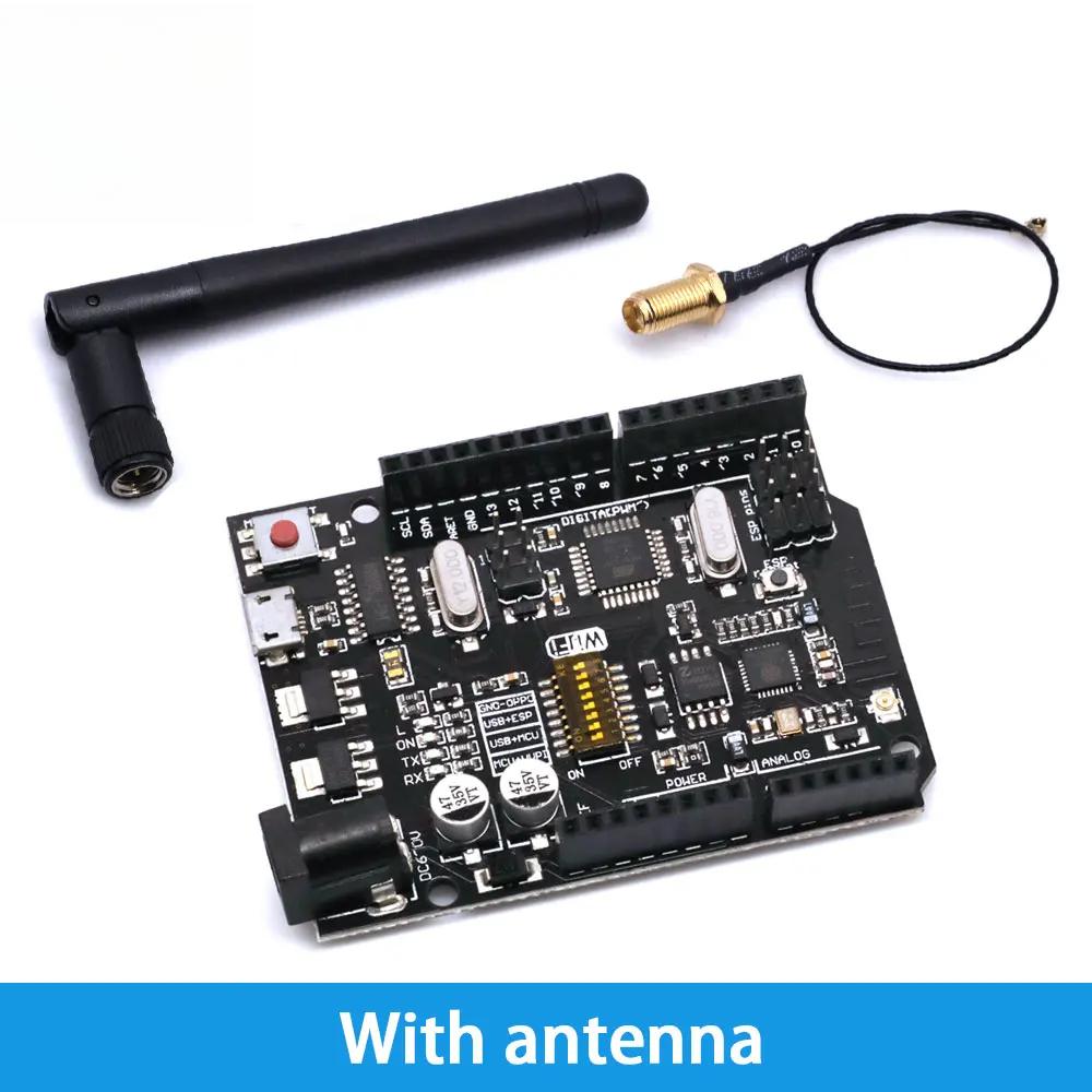 UNO+WiFi R3 ATmega328P+ESP8266 CH340 (32Mb memory) 6V-9V USB-TTL CH340G For Arduino NodeMCU WeMos One Development board