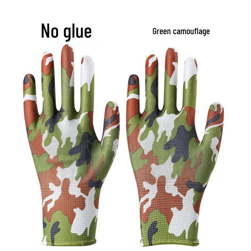 Women's Thin Nylon Floral Knit Sun Protection Safety Gloves
