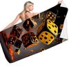 Dice Card Series digital-printed polyester Superfine fiber double-sided fleece Beach vacation bath towel, beach towel