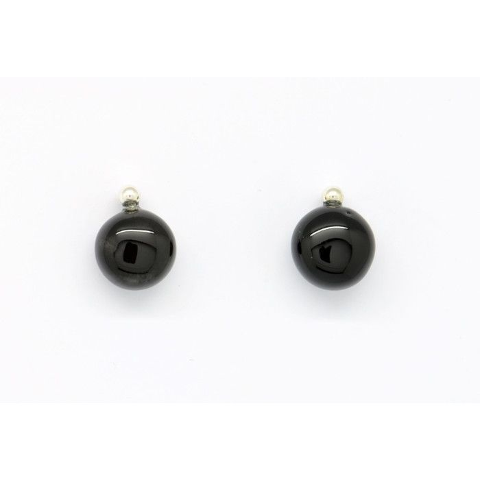 Boucles d'oreille céramique drop Noir