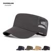 Men's Large Washed Cotton Military-Style Soft Top Duckbill Sun Hat