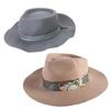 Klassieke Homburg Hoed Panama Hoed Cadeau voor Vriend Hoge Hoed Breedgerand