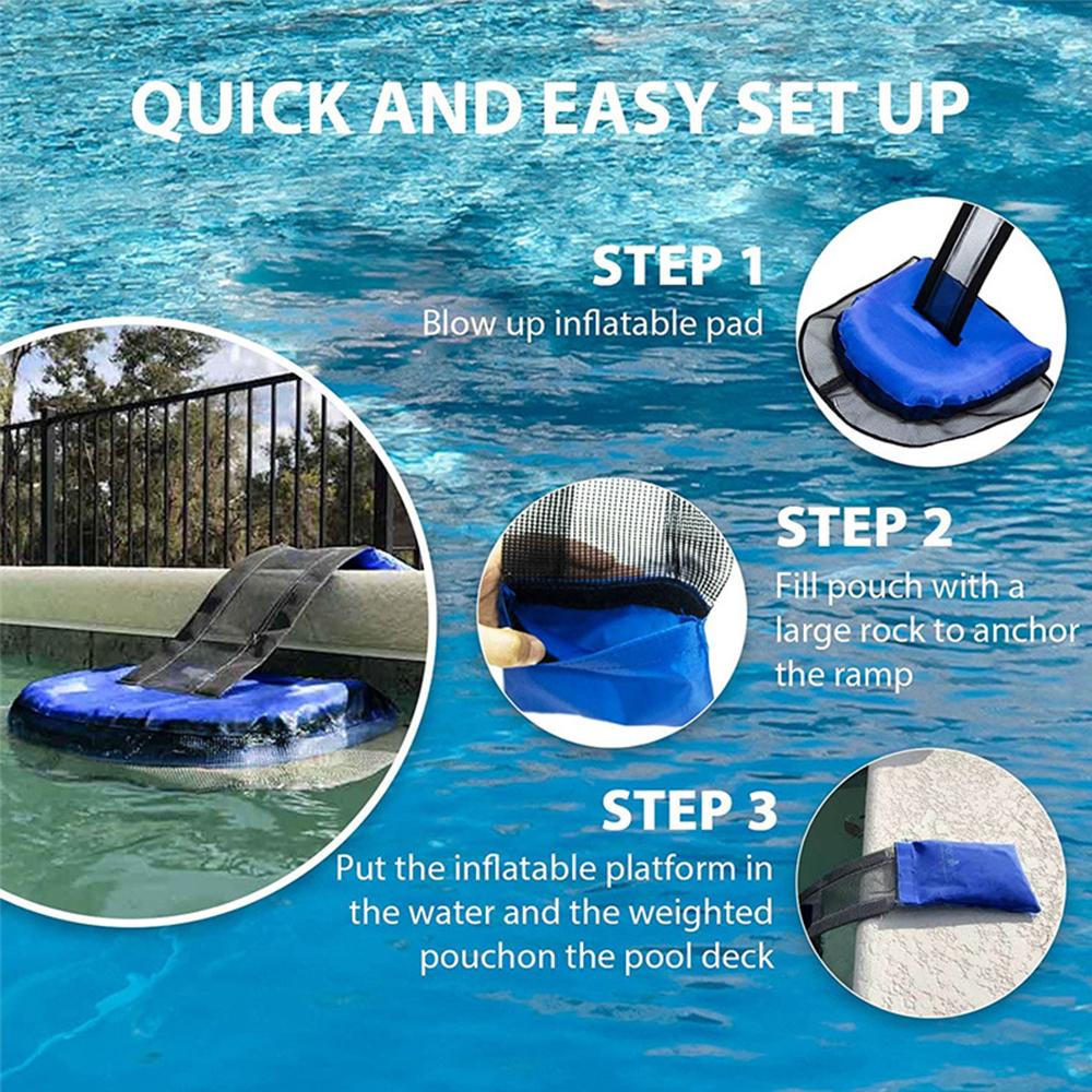 Pool Animal Saving Escape Ramp for Saving Frogs, Birds, Ducks, Friendly Design