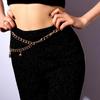 Ladies Personality Temperament Chain Round Bead Waist Belt Geometric U-shaped Tassel Lock-shaped Multi-element Belt Waist Chain