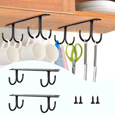 Multi-Purpose Coffee Cup Cupboard Kitchen Utensil Mug Rack Cup Hanger Cup Holder Storage Shelf