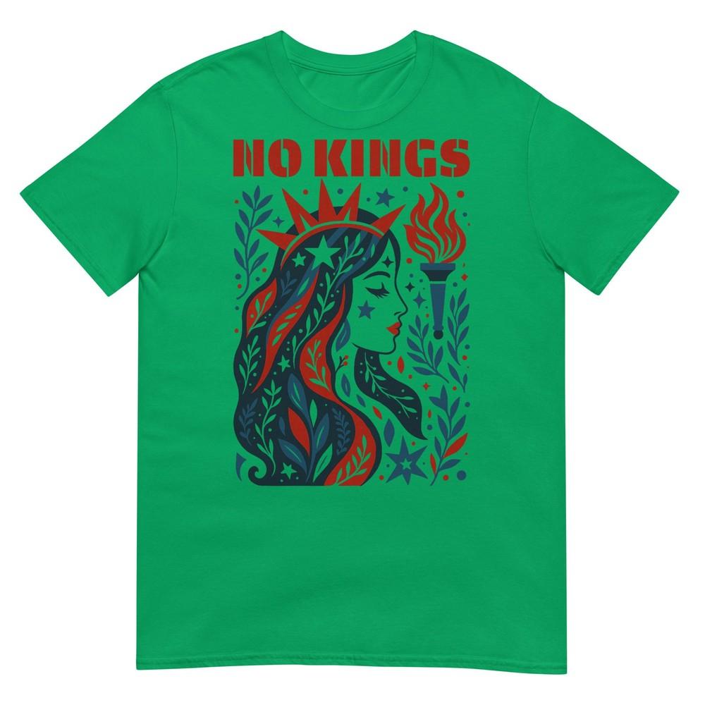 No Kings Retro Patriotic Unisex Liberty Art 4th Of July TShirt