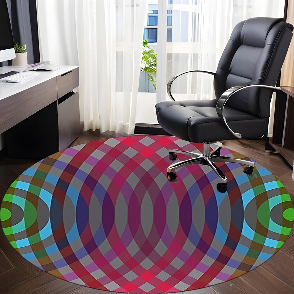 1 Stück optische Illusion Stuhl Teppich für Büro, Innenbereich rutschfester waschbarer Polyesterfaser Teppich,