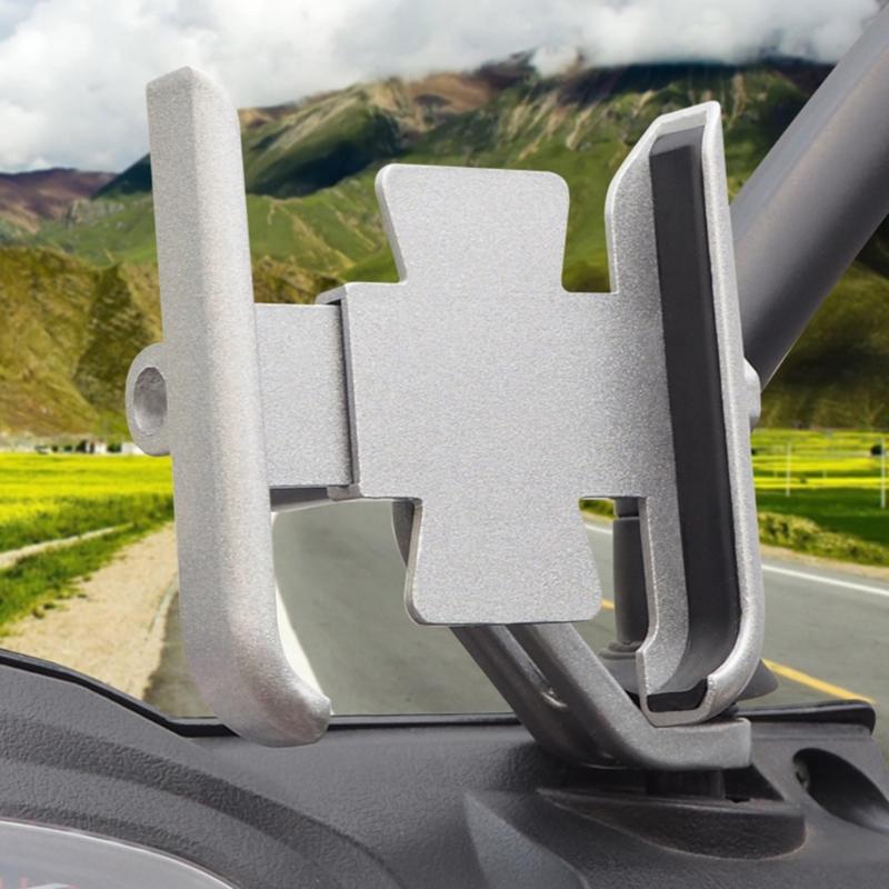 Aluminum Phone Holder With Secure Locking Mechanism 360 Adjustable Vibration Proof Designs Rack for Motorcycle Bike