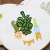 24TE 3 Sets Flower Embroidery Set with Instruction Cloth Pattern Thread Hoop Needle