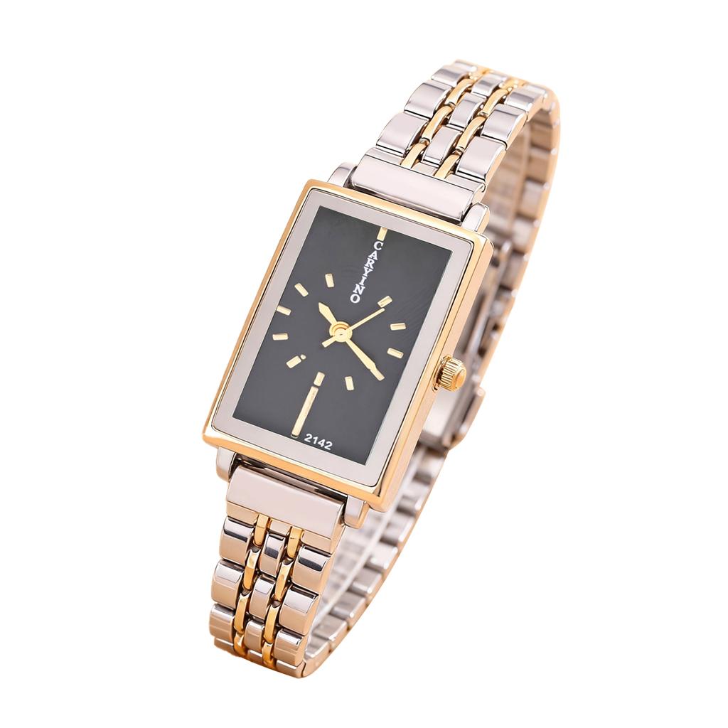 Fashionable simple women's quartz watch rectangular large dial, suitable for daily wear, anniversaries, Christmas gifts