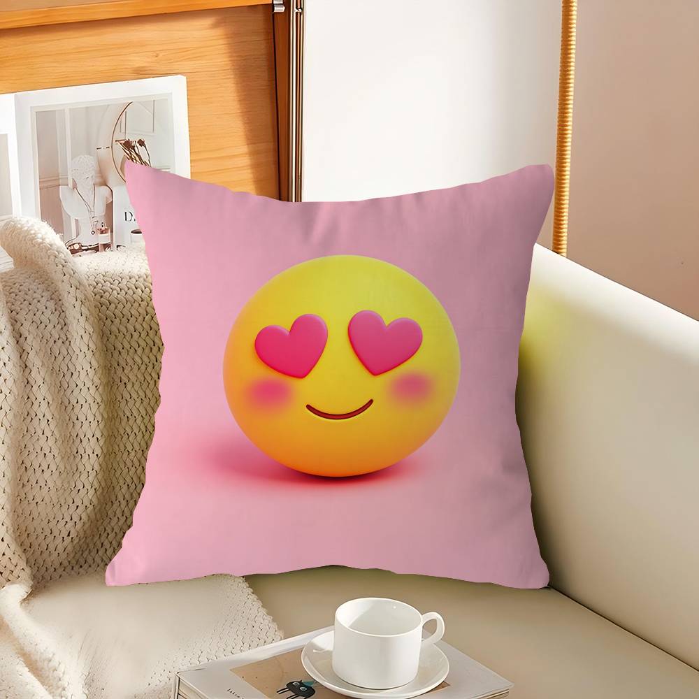 

Милый Смайлик Эмоциональное Выражение Подушка Чехол Наволочка Гостиная Диван Домашний Декор На Заказ 16x16Inch
