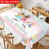 1pc Unicorn Birthday Tablecloth - Colorful Pastel Polyester with Dreamy Unicorn Design, Reusable & Easy To Clean for Birthday Party Decorations, Baby