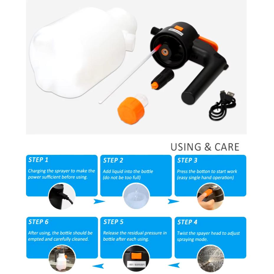 2L Electric snow foam bottle/Car snow foam sprayer/Pressure foaming bottle/Car wash bottle