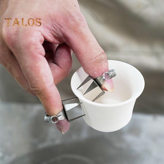 2-teiliger Glasur-Dip-Clip, Edelstahl, ergonomischer Komfort, leicht zu reinigen, multifunktionales Werkzeug zum Auftragen von Glasurfarbe