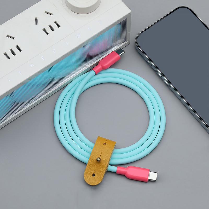 Cavo di Ricarica Rapida Usb C-C in Silicone Liquido da 240W per 17 16 15 Pro Max S26