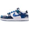 New LEGO x Nike Dunk Anti Slip Wear Resistant Low Top Skateboard Shoes White/Vibrant Blue Kids' IM1447-100