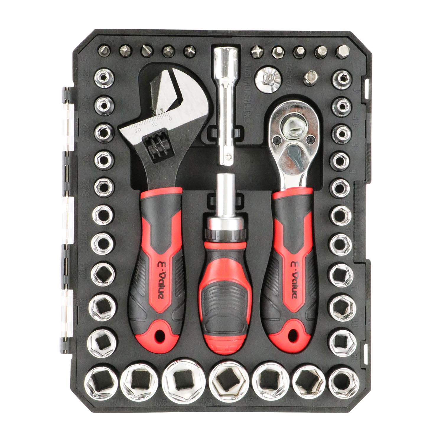 

Stubby Tool Set Includes tools for and Ideal for furniture assembly and and bicycle E-Value 43-Piece (ETS-43N) - screwing, bolting, pipes. repair,