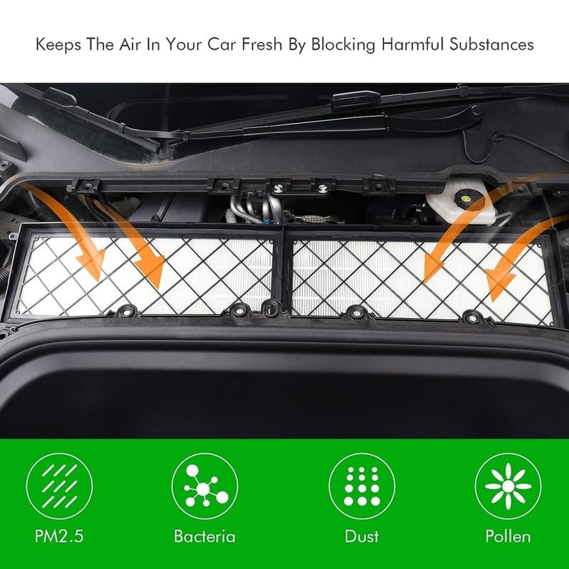For Model Y 2020-2025 Air Filter HEPA Air Intake Filter Replacement With Activated Carbon For Tesla Model Y