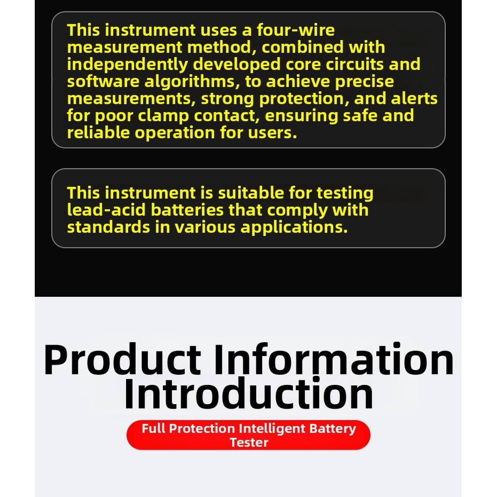 Multifunktionaler intelligenter Batterietester mit Sprachansage für 12V 24V Auto Für Testmesswerkzeug Zubehör