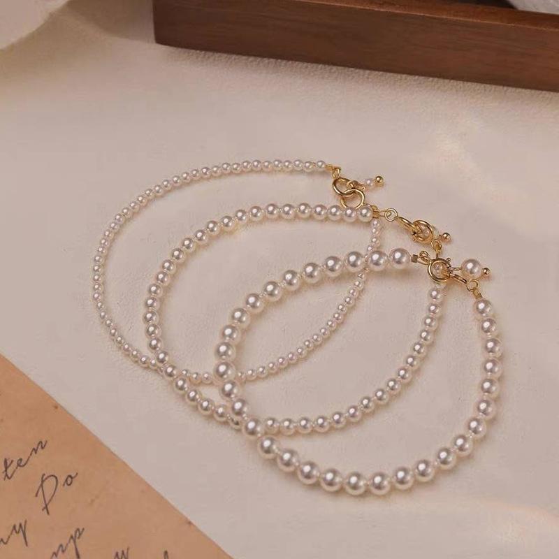 Retro Simple Artificial Pearl Bracelet For Women Fashion Versatile Temperament Bracelet Birthday Gift