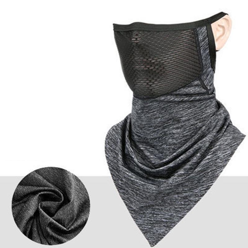 

UV Protection Full Face Mask Breathable Ice Silk Bicycle Neckerchief Cycling Bandana Mask Summer Outdoor Hanging Ear Scarf One Size