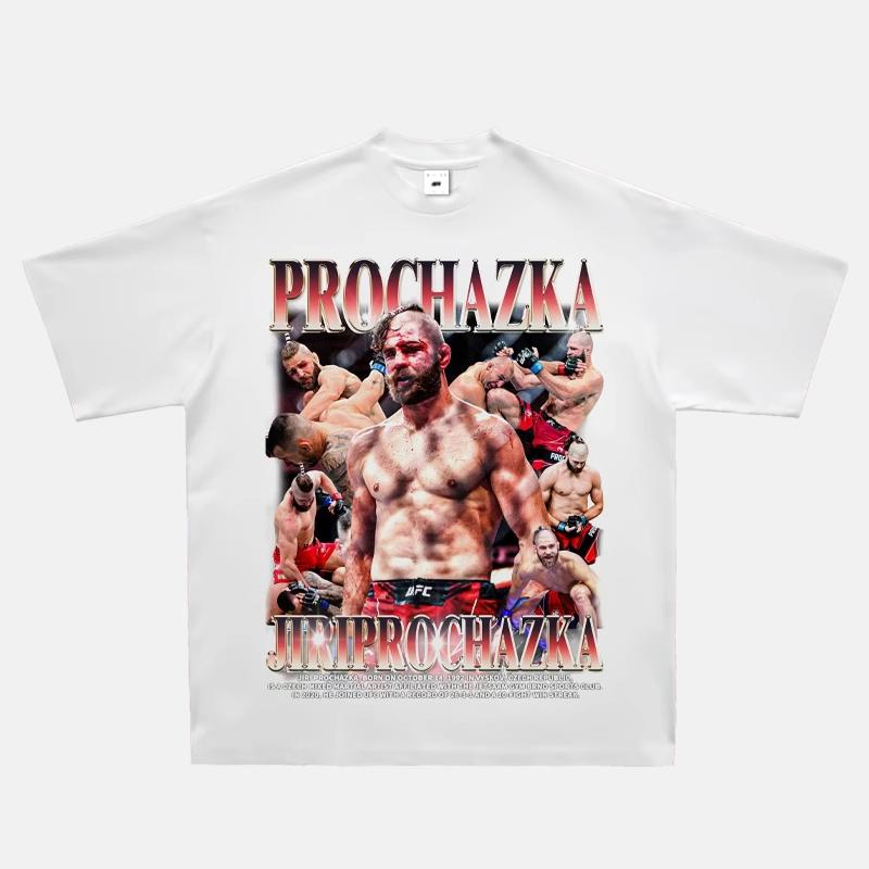 2024 New Fashion Oliveira Oliveira T-shirt UFC Printed Short Sleeve American Vintage Small Neckline Fighting Top Vintage