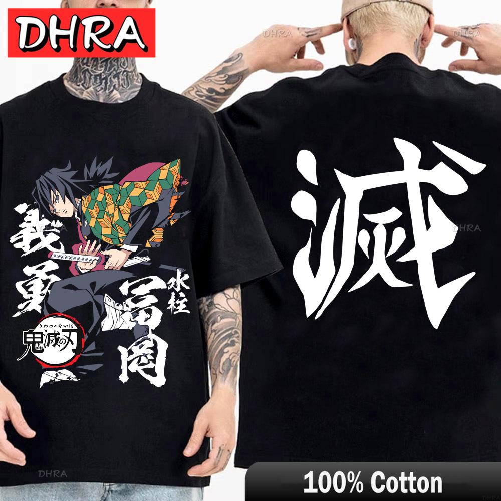 Japanese Anime Shirt Demon Slayer Infinity Castle T Shirt Men Cartoon Kimetsu No Yaiba Cotton Streetwear Clothes  Cool Y2K Tees
