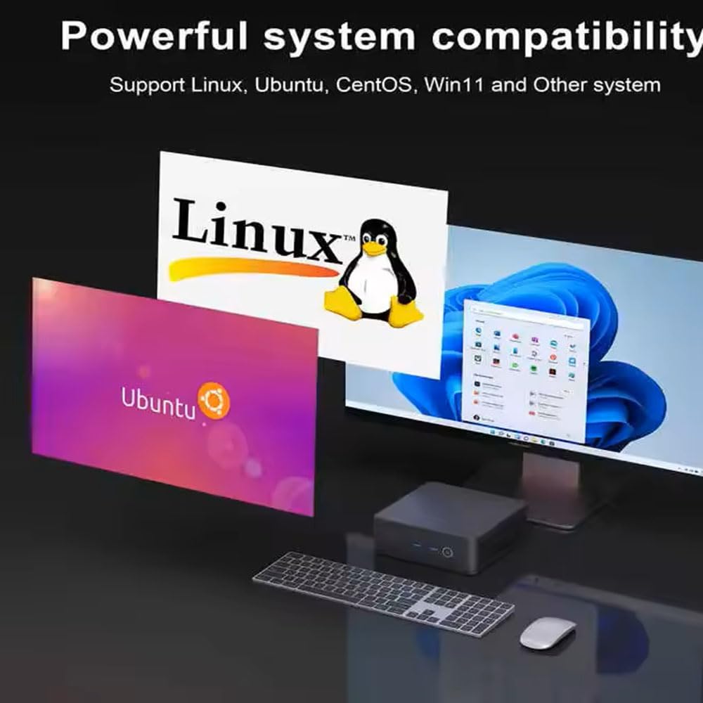 GZBOX Mini PC Small Z68 No OS AMD Ryzen7 6800H To Small PC No RAM Game Console Computer (up 4.7GHz) USB3.24 USB2.02 Type-C (DP/PD/USB) HDMI DP
