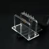 Rectangular Acrylic Earring Holder Hollow Acrylic Bracket Jewelry Retail Holder Jewelry Display Board with Clear Base