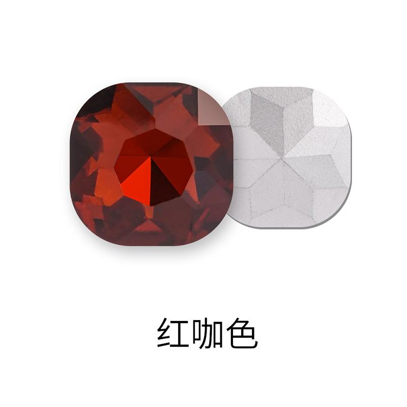 50 Stück Fette Quadratische Spitze Boden Speziell geformte Diamant Kleidung Gepäck Handyhülle Schuh Kristall Zubehör Spitze Boden Fetter Quadratischer Nagel