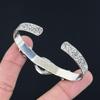Sterling Silver Dendrite Opal Stone Daughter Birthday New Flower Elegant Bangle
