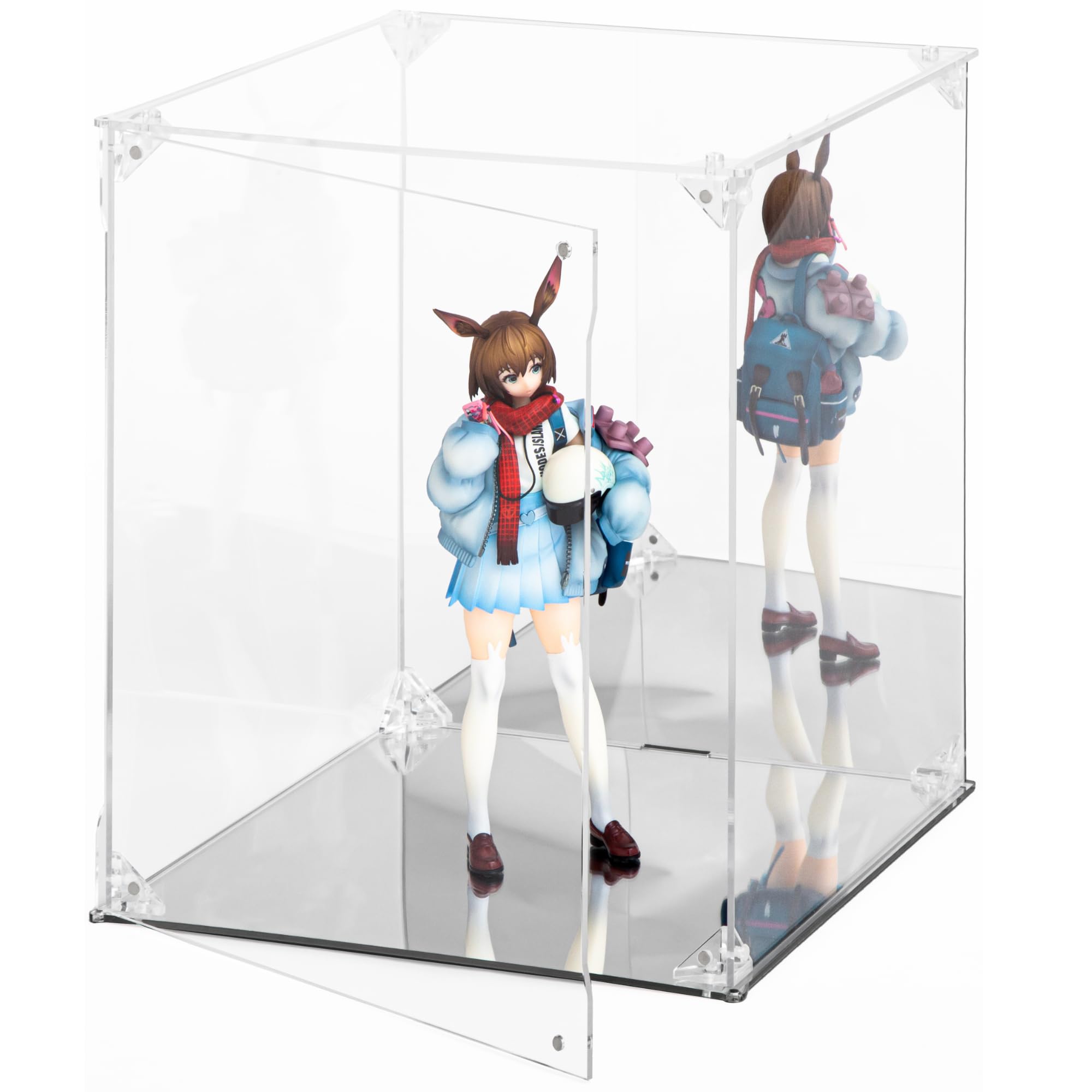 

UV Protection Figure Case with Mirrored Base and Designed for Figure Acrylic with Magnetic Front Clear Collectible HYPE Official and Mirrored Interior