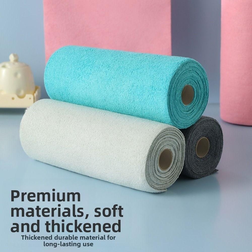Scratch-Free Roll of Microfiber Cleaning Cloth Reusable Kitchen Towels for Car Home Kitchen Dishes