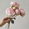 4 Flower 3 Buds Peony Artificial Flower Silk Petals Faux Flower Decorative Flower  Home Decoration