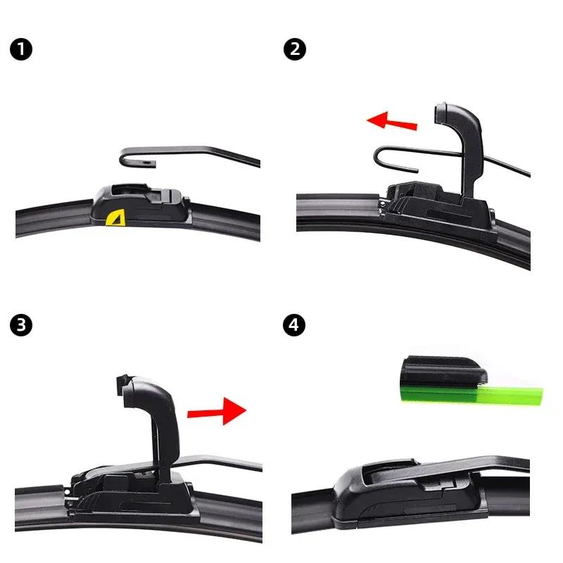 Quality Car Windshield Wiper Blades U-type Universal Soft Rubber Frameless Bracketless Premium All-Season Automotive Replace