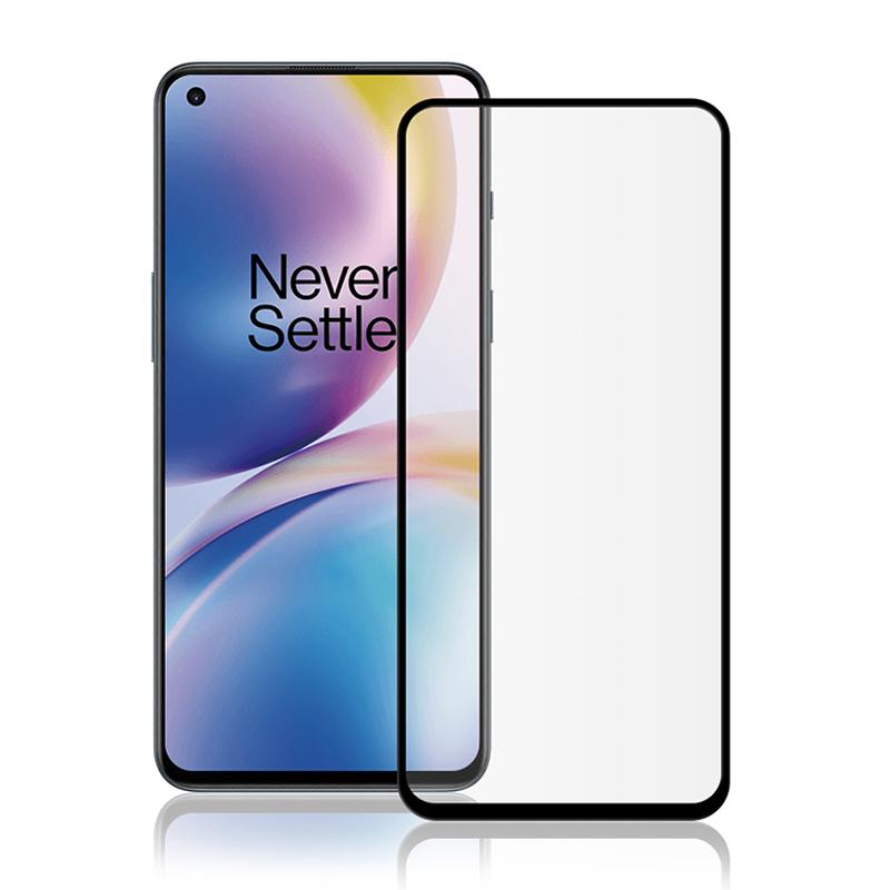 AMORUS for OnePlus Nord 2 5G Full Coverage Full Glue Screen Protector Silk Printing Clear 9H Hardness Tempered Glass Film