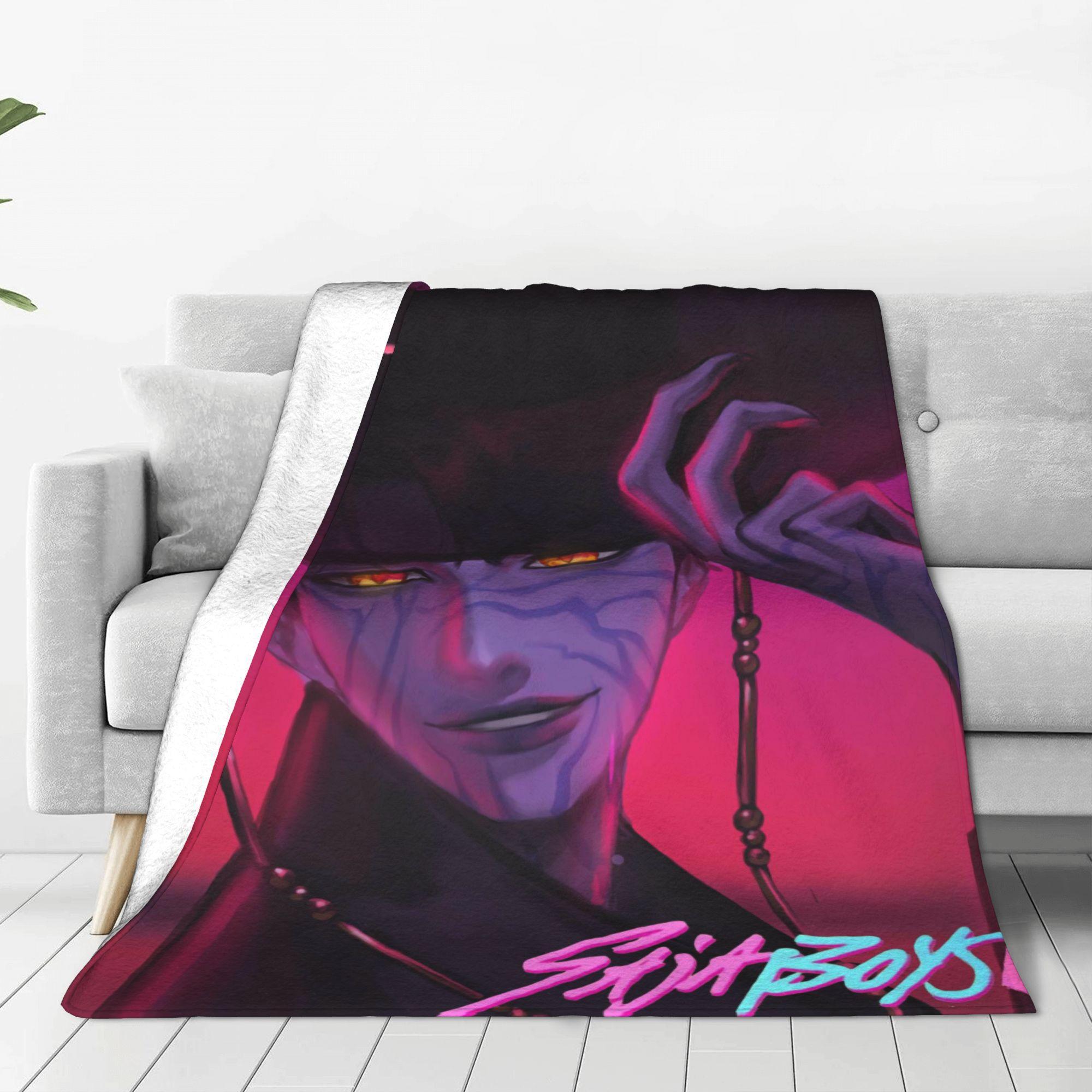 

Kpop Demon Hunter Saja Boys & HuntrX Blanket Super Warm Novelty Plush Bedding Throws For Children Couch Bed Flannel Bed Cover 30x40in
