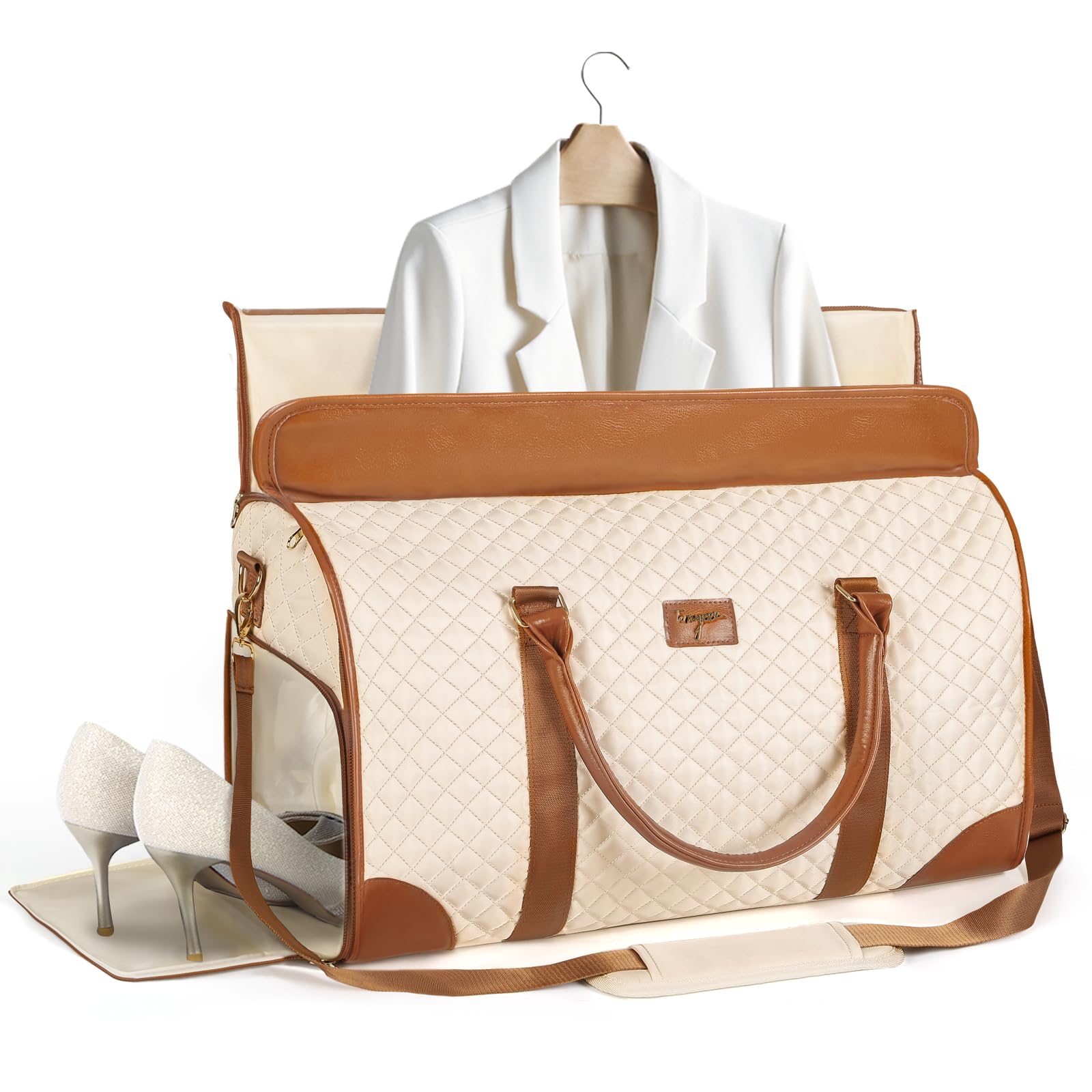 

Lekesky Garment Bag 45L Large Capacity Suit Storage Shoe Storage Waterproof Travel Bag Shape Resistant Hand Carry Dustproof Water Repellent Business белый