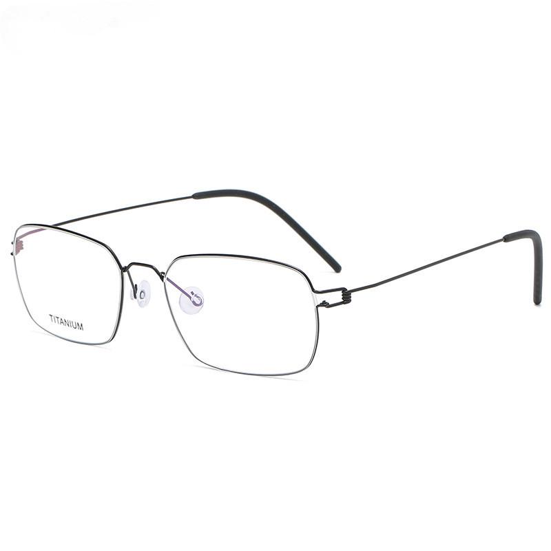 Retro Square Titanium Alloy Screwless Glasses - Unisex Artistic Myopia Frames