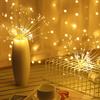 LED Firework Fairy String Lights Battery Powered Starburst Hanging Lamp DIY Garland Twinkle Light for Christmas Wedding Festival Party Decoration