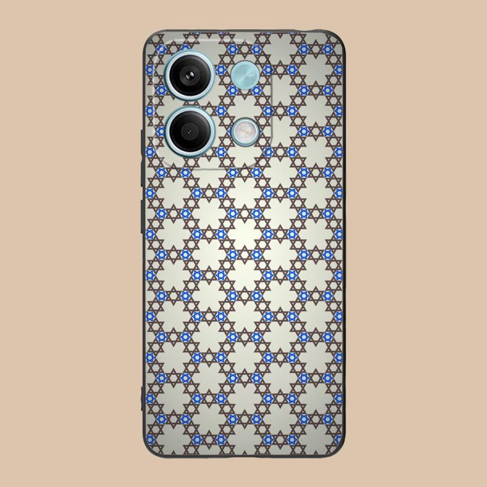 Jewish David Star Mobile Cell Phone Case for Xiaomi 15 14 13 12 Mi 11 T Ultra Lite Pro S X 5G Colorful Printing Cover Cellphones