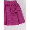 Children's Sweet Suit Spring and Autumn Girls Bubble Sleeve Love Top + Bow Skirt 2pcs Kids 6M-3Y Clothing